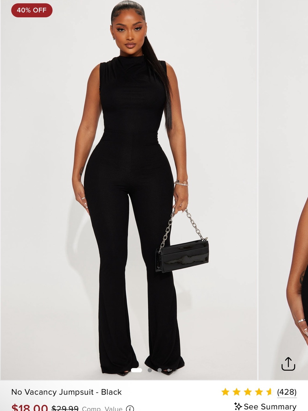 Black Sleeveless Jumpsuit